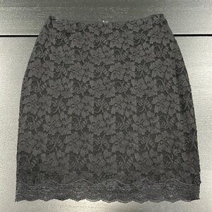 Express Black Lace Lined Mini Skirt - 00